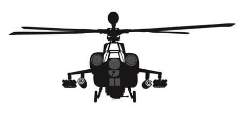 Forex Military helicopter vector silhouette
