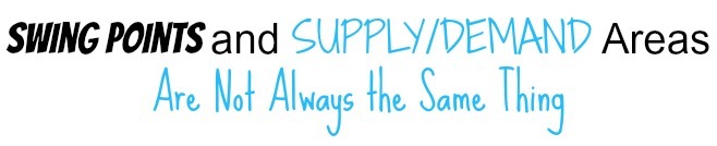 Supply and demand swing points