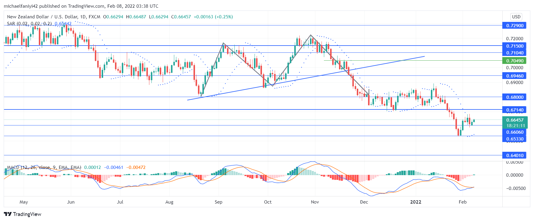 NZDUSD Trades Lower as It Fails at a Critical Support