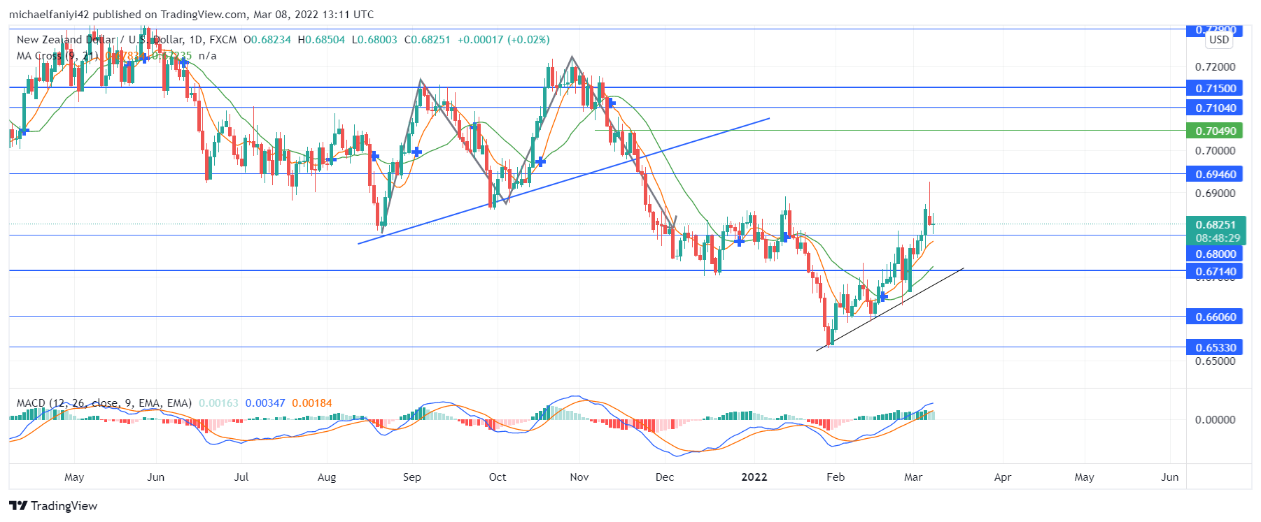 NZDUSD Is Rising After Recovering From a Bearish Bout