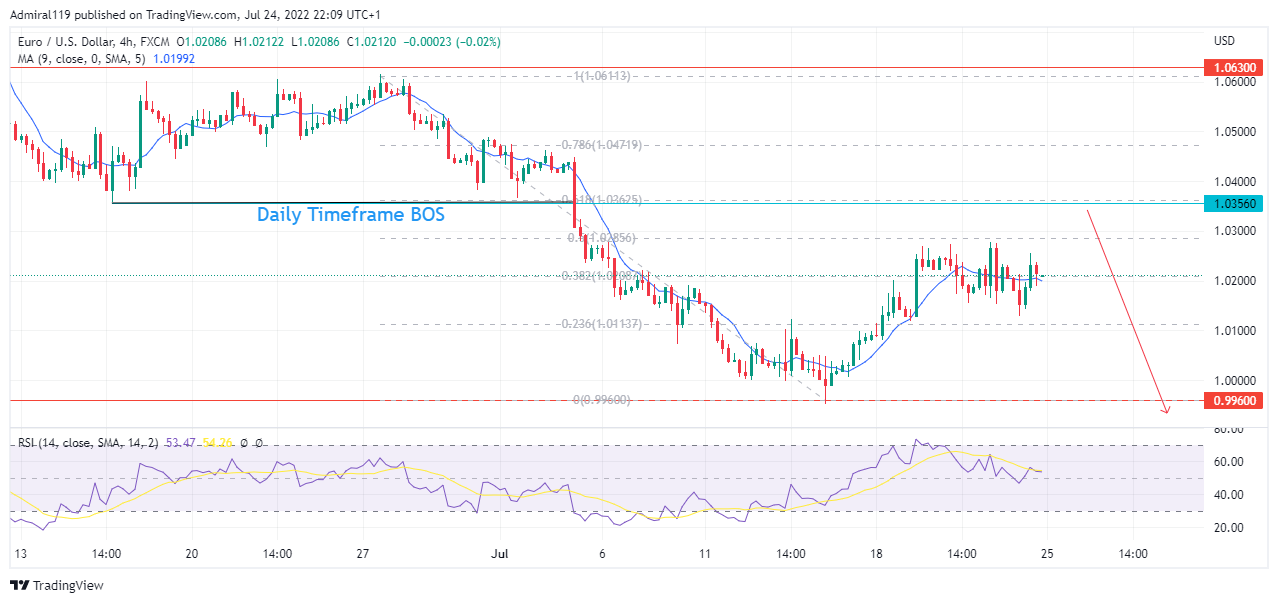 EURUSD Resumes the Market Trend in a Downward Direction