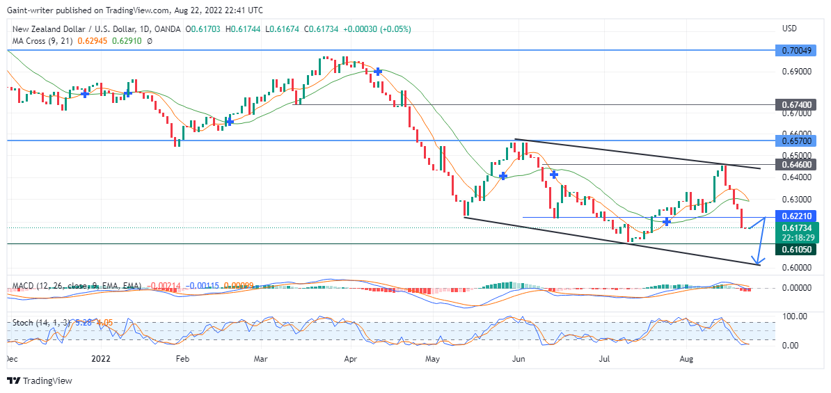 NZDUSD Allows Bearish Pressure Towards the 0.61050 key Level