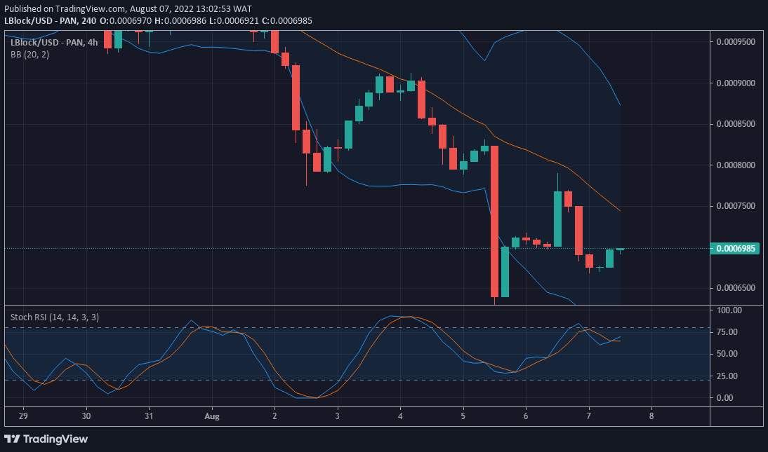 LBLOCK/USD Value Forecast: LBLOCK Aiming Beyond $0.0007000