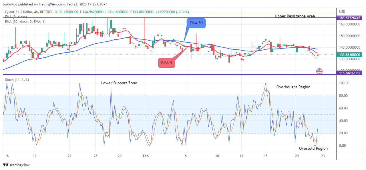 Quant (QNTUSD) Possible Reversal at the $130.854 Support Level