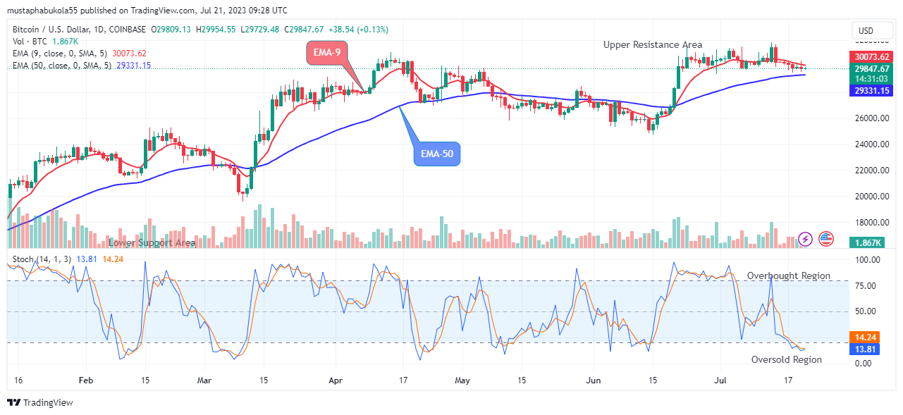 Bitcoin (BTCUSD) Price to Swing up to the $35000.00 Level