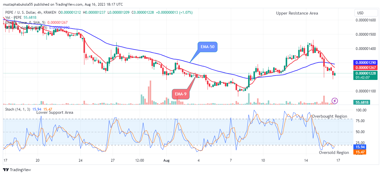 Pepe (PEPEUSD) Possible Reversal at the $0.000001237 Support Level