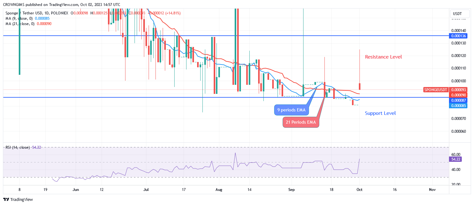 SPONGEUSDT Price Is rising Quickly as Bulls are Emerging