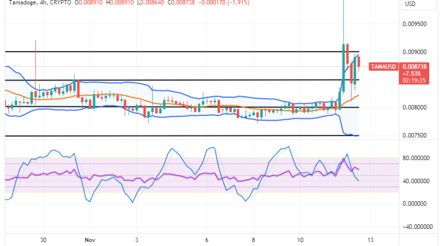 Tamadoge (TAMA/USD) Price Surges Higher, Reverting to a Low