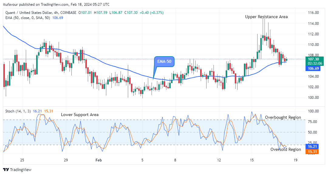 Quant (QNTUSD) Price Dips, Contemplating a Rise
