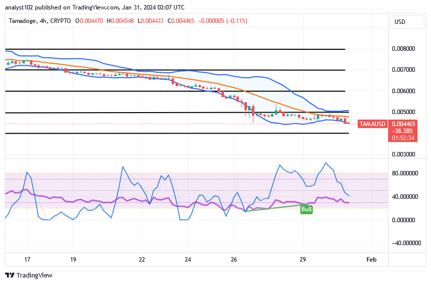 Tamadoge (TAMA/USD) Trade Seeking a Base, Deferring Spikes