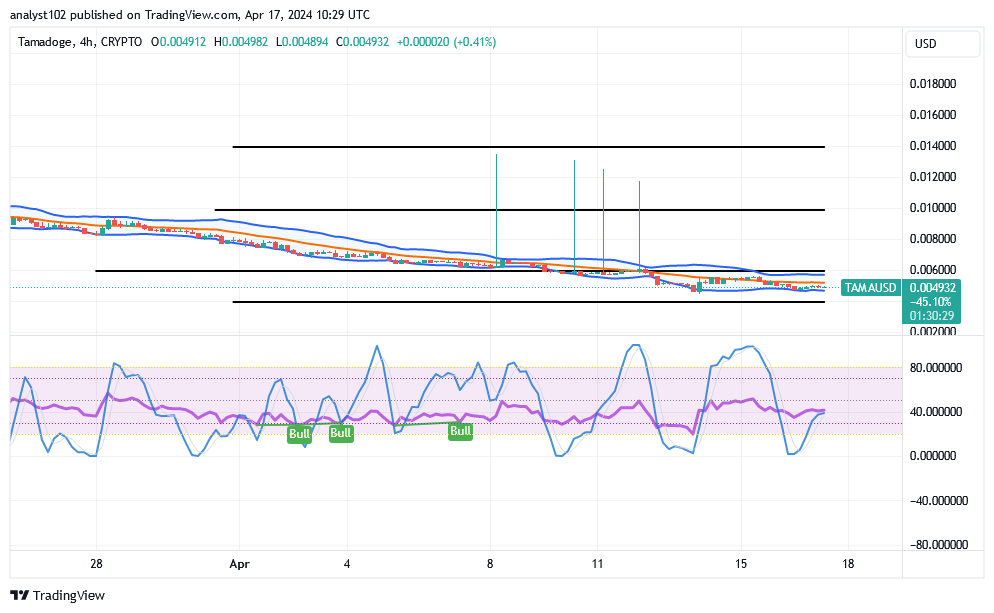 Tamadoge (TAMA/USD) Market Compresses, Formulating Bounces